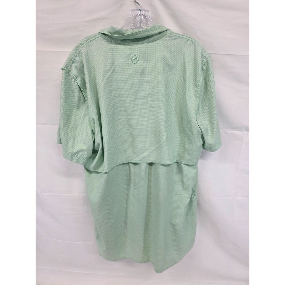 Magellan Outdoors Fish Gear Shirt Mens Large Green Gingham Angler Fit MagWick L - Picture 5 of 8